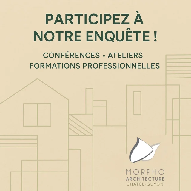 🎓 Et si on formait l’avenir, ensemble ?

✨ Votre avis est essentiel pour réfléchir à la mise en place d’événements professionnels à venir organisés par MORPHO Architectes

🎤 Conférences • 🛠️ Ateliers • 📚 Formations…

⏱️ 2 minutes pour partager vos besoins, vos idées, vos envies ! 

🔗 👉 Cliquez ici pour répondre au sondage : https://docs.google.com/forms/d/e/1FAIpQLSc-FXnoFlA2wy1qROEOPs-moO2d7ASwWPXKiBocs59x4RDSKQ/viewform

#morphoarchitecture #sondage #formationarchitecture #architecturedurable  #ecoconstruction #votreaviscompte #formationprofessionnelle #transitionecologique  #construiredurable #seformer